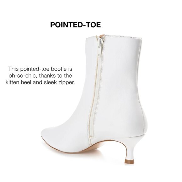 Journee Collection Women's Arely Kitten Heel Pointed Toe Dress Booties - NEW - Picture 8 of 9